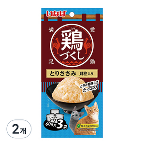 챠오츄르 고양이 치킨가득파우치 3p, 혼합맛(닭가슴살/관자), 180g, 2개