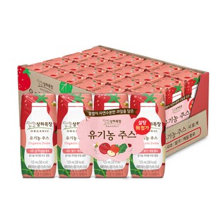 상하목장 주스 사과딸기케일, 125ml, 24개