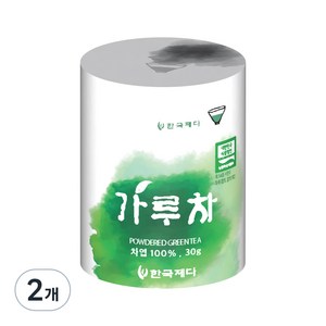 한국제다 가루녹차, 30g, 2개