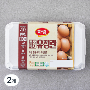 하림 동물복지 인증 유정란 780g, 15구, 2개