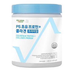 PS 초유프로틴+ 콜라겐 프리미엄 분리유청 단백질 보충제 쉐이크 파우더, 420g, 1개