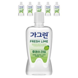 가그린 후레쉬 라임 구강청결제, 750ml, 6개