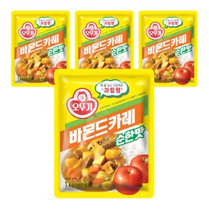 오뚜기 바몬드카레 과립형 순한맛, 1kg, 4개