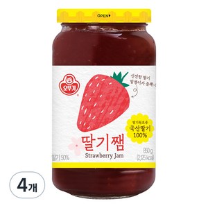 오뚜기 딸기쨈, 850g, 4개