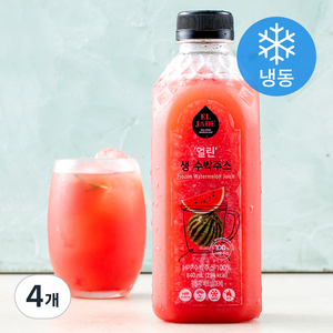 엘제이드 얼린 생 수박주스 (냉동), 840ml, 4개