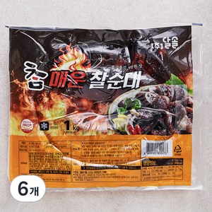 달솔 참 매운찰순대, 1kg, 6개