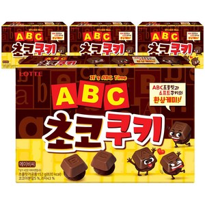 롯데웰푸드 ABC초코쿠키, 152g, 4개