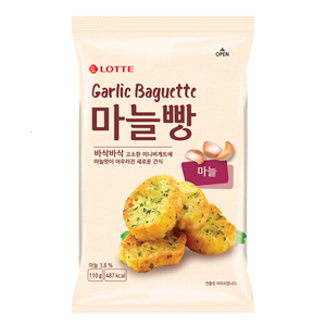 롯데웰푸드 마늘빵, 110g, 1개