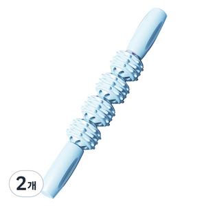 고민고밍 종아리 근육 마사지 스틱 롤러 사륜안마봉 블루, 2개, 38 x 11 x 5 cm
