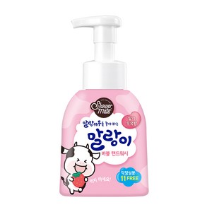 샤워메이트 말랑카우 퓨어버블 핸드워시 딸기우유향, 300ml, 1개