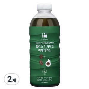 할리스 디카페인 아메리카노, 1L, 2개