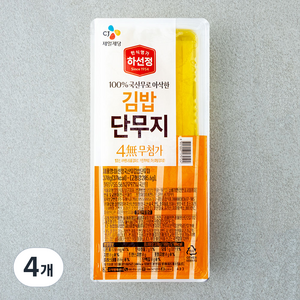 하선정 4무 김밥 단무지, 370g, 4개