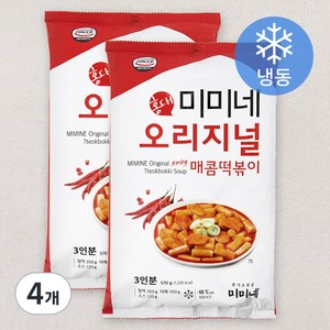 미미네 오리지널 매콤 떡볶이 (냉동), 570g, 4봉