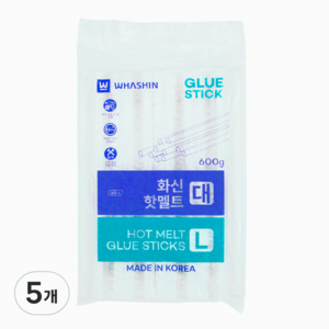 화신 핫멜트 글루 스틱 대 11mm 600g, 5개