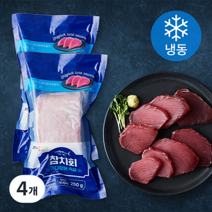 곰곰 참치회 가다랑어 속살 (냉동), 250g, 4개