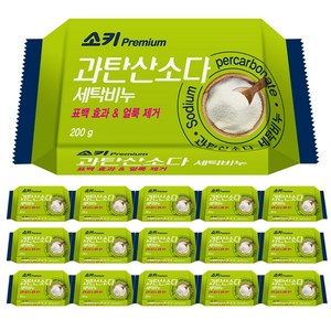 소키 무궁화 프리미엄 과탄산소다 세탁비누, 200g, 16개