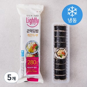 라이틀리 계란두부 곤약김밥 (냉동), 220g, 5개