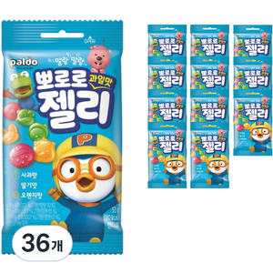 팔도 뽀로로 과일맛 젤리, 53g, 36개