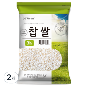 대구농산 건강한밥상 찹쌀, 3kg, 2개