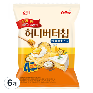 허니버터 칩 콰트로치즈맛, 6개, 110g