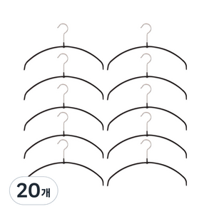 마와 논슬립 옷걸이 이코노믹 라이트 36cm, 블랙, 20개