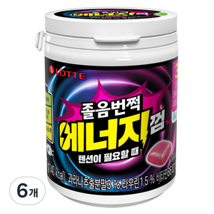 롯데웰푸드 졸음번쩍 에너지껌, 87g, 6개