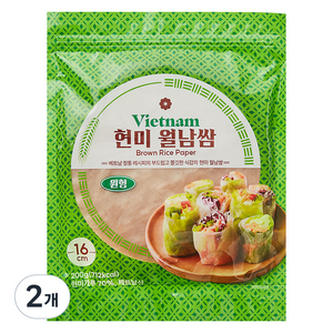 현미 원형 월남쌈, 200g, 2개