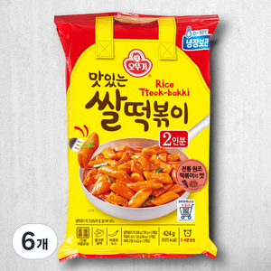 오뚜기 맛있는 쌀떡볶이, 424g, 6개