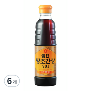 샘표 양조간장 501, 500ml, 6개