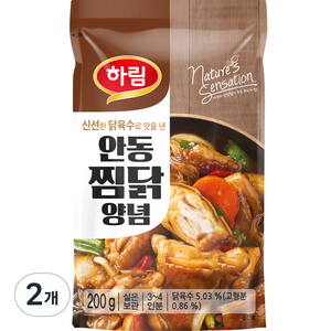 하림 안동찜닭 양념, 200g, 2개