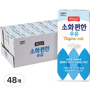 일동후디스 소화편한 오리지널 멸균우유, 190ml, 48개