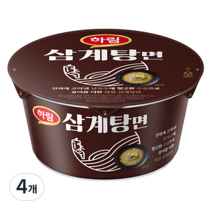 하림 삼계탕면 컵 107g, 4개