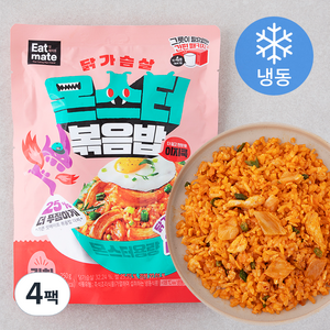 잇메이트 닭가슴살 몬스터 이지쿡 김치 볶음밥 (냉동), 250g, 4팩