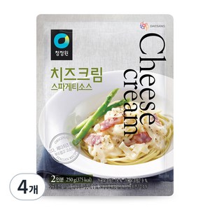 청정원 치즈크림 스파게티소스, 250g, 4개