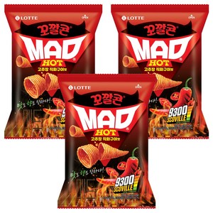 꼬깔콘 MAD HOT 고추장 직화구이맛, 67g, 3개