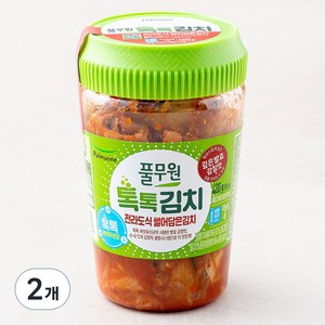 풀무원 톡톡 전라도식 썰은김치 용기형, 400g, 2개