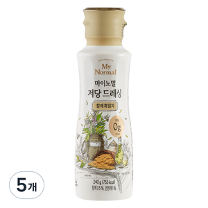 마이노멀 저당 드레싱 참깨흑임자, 240g, 5개