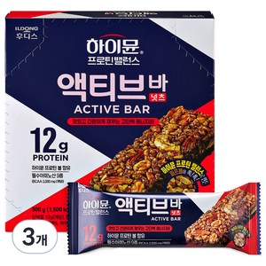 하이뮨 프로틴밸런스 액티브 바 넛츠 6p, 300g, 3개