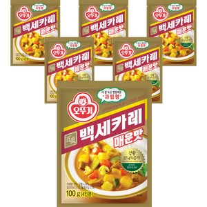 오뚜기 백세카레 매운맛 과립형, 100g, 6개