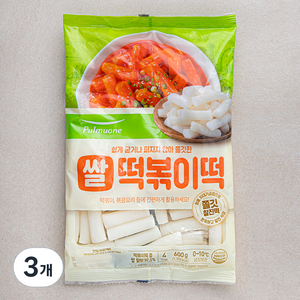 풀무원 쌀 떡볶이떡, 600g, 3개