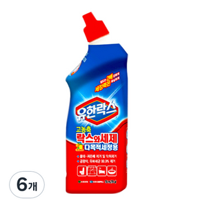 유한락스 고농축 락스와세제 다목적세정용, 6개, 755ml