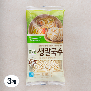 풀무원 생칼국수 2인분, 320g, 3개