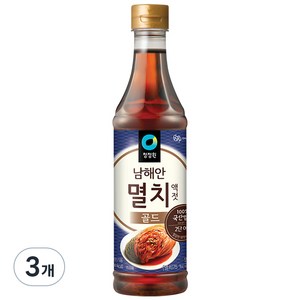 청정원 남해안 멸치액젓 골드, 1kg, 3개