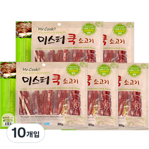 도그펜시아 미스터쿡 슬라이스 간식, 소고기, 300g, 10개