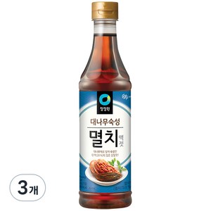 청정원 대나무숙성 멸치액젓, 1kg, 3개