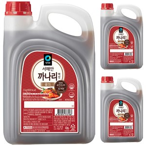 청정원 서해안 까나리 액젓 골드, 3kg, 3개