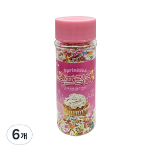 브레드가든 슈가 스트랜드 컬러 스프링클, 55g, 6개