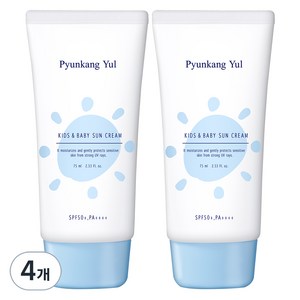 편강율 키즈 앤 베이비 촉촉 선크림 SPF50+ PA++++, 4개, 75ml