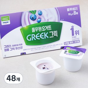 풀무원다논 그릭 블루베리 요거트, 90g, 48개입