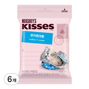 키세스 쿠키앤크림, 52g, 6개